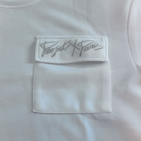 Project X Paris White TShirt with Front Pocket Streetwear - Picture 2 of 12